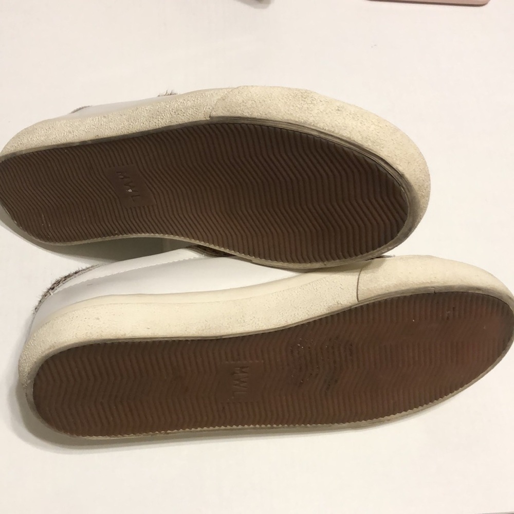 Women’s Madewell Sidewalk Low-Top Calf Hair Animal Print Leather Sneakers Size 8 - Picture 11 of 12